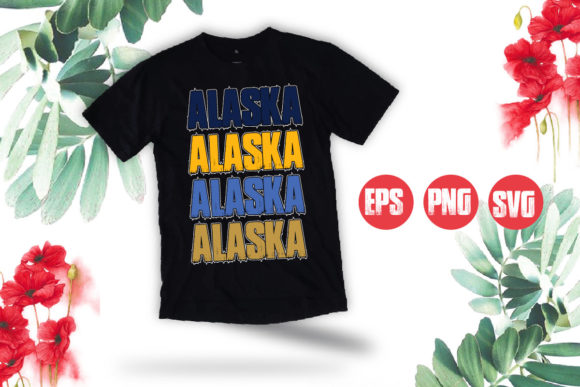 Alaska Retro Vintage T-shirt Design Svg