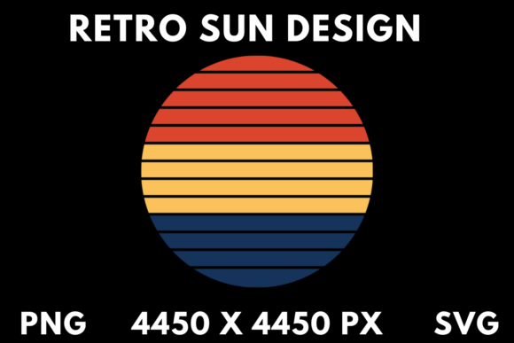 Retro Vintage Sun Design PNG SVG