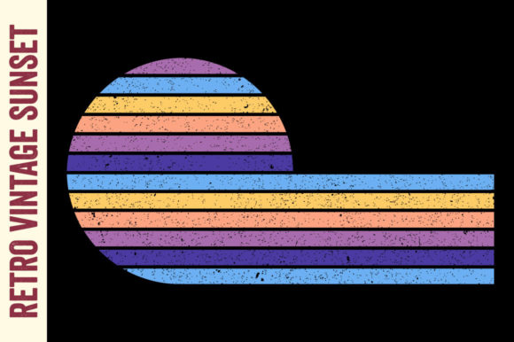 Retro Vintage Sunset Beach Travel SVG